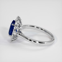 1.52 Ct. Blue Sapphire Ring, 18K White Gold 4