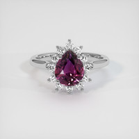 2.03 Ct. Sapphire Ring, 18K White Gold 1