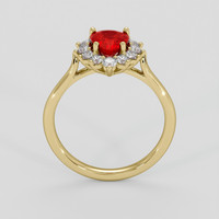 1.31 Ct. Ruby Ring, 10K Yellow Gold 3