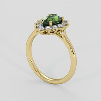 1.43 Ct. Green Sapphire Ring, 10K Yellow Gold 2