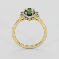 1.43 Ct. Green Sapphire Ring, 10K Yellow Gold 3