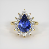 2.90 Ct. Sapphire Ring, 14K Yellow Gold 1