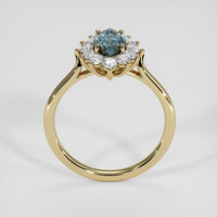 1.20 Ct. Greenish Blue Sapphire Ring, 14K Yellow Gold 3