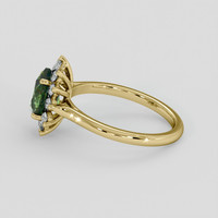1.43 Ct. Green Sapphire Ring, 14K Yellow Gold 4