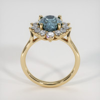 2.41 Ct. Greenish Blue Sapphire Ring, 14K Yellow Gold 3