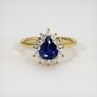 1.78 Ct. Sapphire Ring, 18K Yellow Gold 1