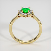 0.50 Ct. Emerald Ring, 18K Yellow Gold 3