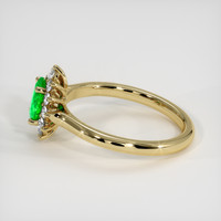 0.50 Ct. Emerald Ring, 18K Yellow Gold 4