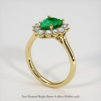 1.16 Ct. Emerald Ring, 18K Yellow Gold 2