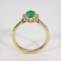 0.55 Ct. Emerald Ring, 18K Yellow Gold 3