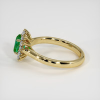 0.55 Ct. Emerald Ring, 18K Yellow Gold 4
