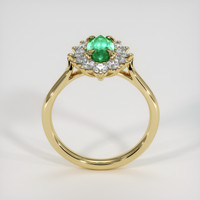 1.20 Ct. Emerald Ring, 18K Yellow Gold 3