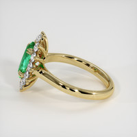 1.20 Ct. Emerald Ring, 18K Yellow Gold 4