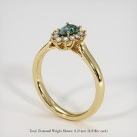 0.52 Ct. Gemstone Ring, 18K Yellow Gold 2