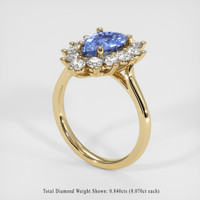 1.74 Ct. Sapphire Ring, 18K Yellow Gold 2