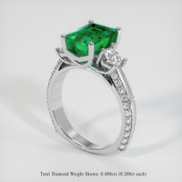 2.78 Ct. Emerald Ring, Platinum 950 2
