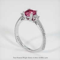 1.20 Ct. Pink Sapphire Ring, Platinum 950 2