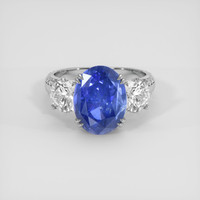 7.71 Ct. Blue Sapphire Ring, Platinum 950 1