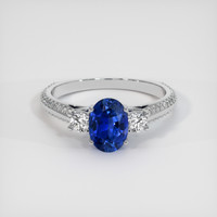 1.08 Ct. Blue Sapphire Ring, Platinum 950 1