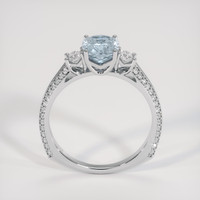 1.64 Ct. Greenish Blue Sapphire Ring, Platinum 950 3