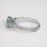 1.64 Ct. Greenish Blue Sapphire Ring, Platinum 950 4