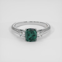 1.15 Ct. Green to Purple Alexandrite Ring, 14K White Gold 1