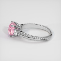 3.04 Ct. Pink Sapphire Ring, 14K White Gold 4