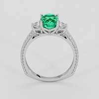 1.06 Ct. Emerald Ring, 18K White Gold 3