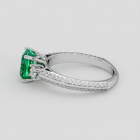 1.06 Ct. Emerald Ring, 18K White Gold 4