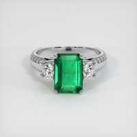 2.78 Ct. Emerald Ring, 18K White Gold 1