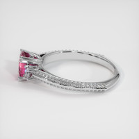 1.20 Ct. Pink Sapphire Ring, 18K White Gold 4