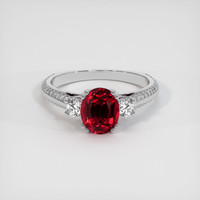 2.07 Ct. Ruby Ring, 18K White Gold 1