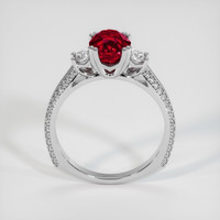2.07 Ct. Ruby Ring, 18K White Gold 3