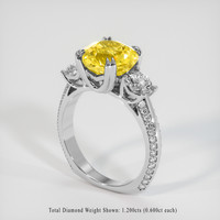 5.12 Ct. Yellow Sapphire Ring, 18K White Gold 2