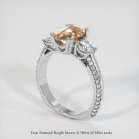2.08 Ct. Sapphire Ring, 18K White Gold 2