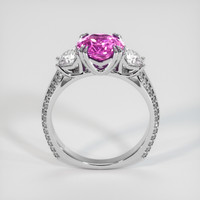 2.70 Ct. Pink Sapphire Ring, 18K White Gold 3