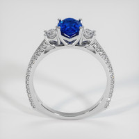 1.08 Ct. Blue Sapphire Ring, 18K White Gold 3