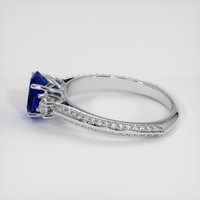 1.08 Ct. Blue Sapphire Ring, 18K White Gold 4