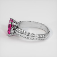 2.04 Ct. Pink Sapphire Ring, 18K White Gold 4