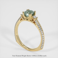 1.07 Ct. Sapphire Ring, 18K Yellow Gold 2