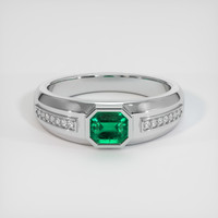 1.04 Ct. Emerald Ring, Platinum 950 1