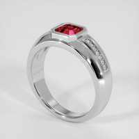 1.27 Ct. Ruby Ring, Platinum 950 2
