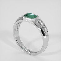 1.11 Ct. Bluish Green Sapphire Ring, Platinum 950 2