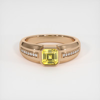 1.75 Ct. Yellow Sapphire Ring, 14K Rose Gold 1