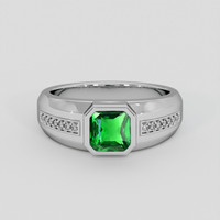 1.16 Ct. Tsavorite Garnet Ring, Silver 1