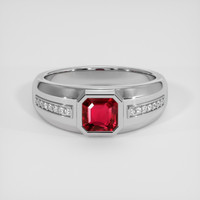1.27 Ct. Ruby Ring, 14K White Gold 1