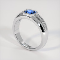 0.87 Ct. Bi Color Sapphire Ring, 14K White Gold 2