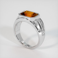 5.53 Ct. Orange Sapphire Ring, 14K White Gold 2