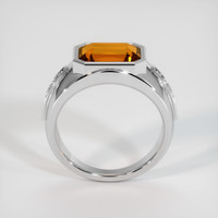 5.53 Ct. Orange Sapphire Ring, 14K White Gold 3