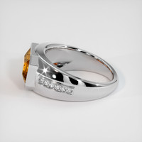 5.53 Ct. Orange Sapphire Ring, 14K White Gold 4